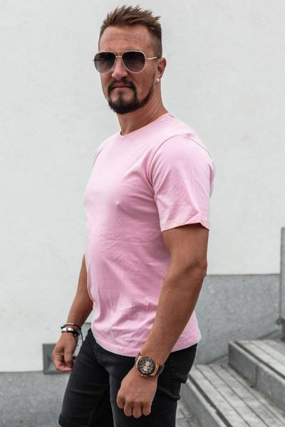 Basic O-Neck Organic Pink Jack & Jones