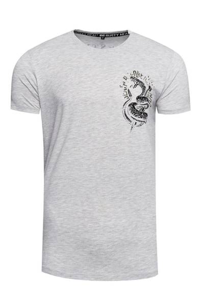 Snake Back Print T-Shirt Gray Rusty Neal