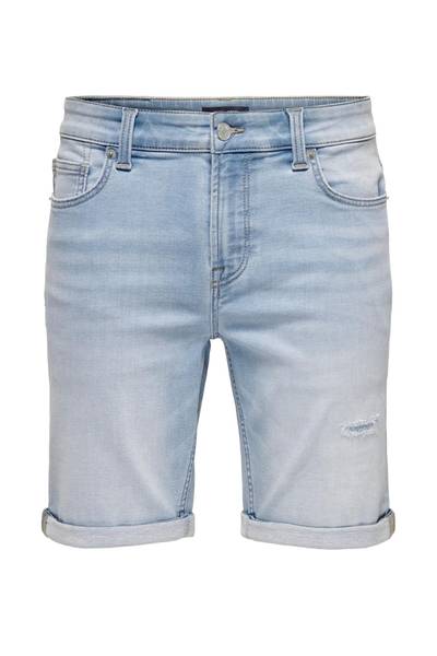 Vaaleansiniset joustavat shortsit ONLY&SONS