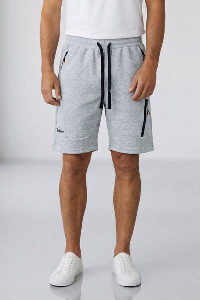 Harmaat kevyet shortsit vetoketjutaskuille JERONE Harmaat kevyet shortsit vetoketjutaskuille JERONE