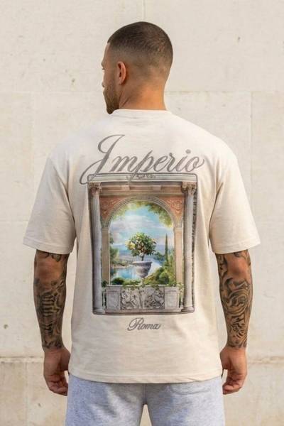 Imperio printti t-paita beige JERONE