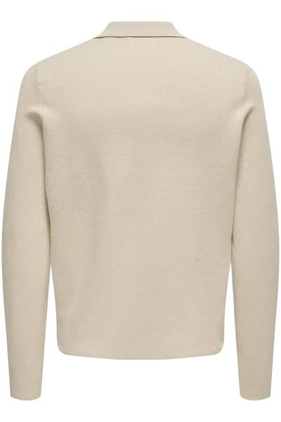 Cooper puolivetoketjullinen paita beige ONLY&SONS