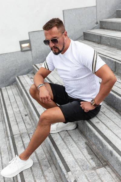 Dax Printed White T-Shirt JERONE