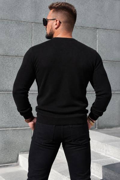 Cashmere touch musta v-aukko neule JERONE