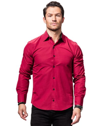 Wine Red Dress Shirt Rusty Neal