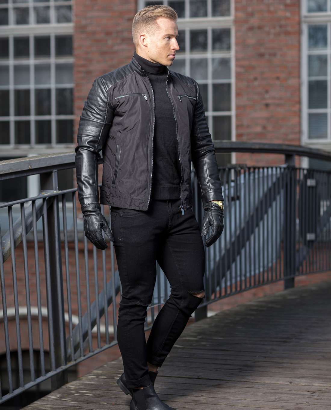 Matt Mix Faux Leather Jacket Only & Sons