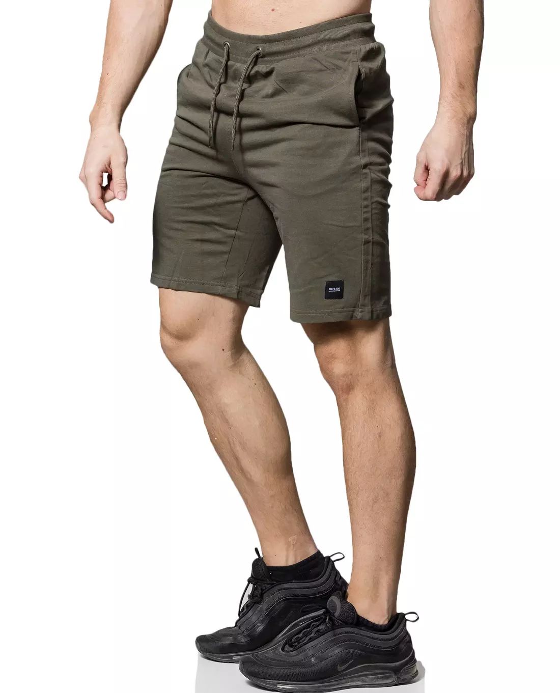 Neil Sweat Shorts Olive Only & Sons