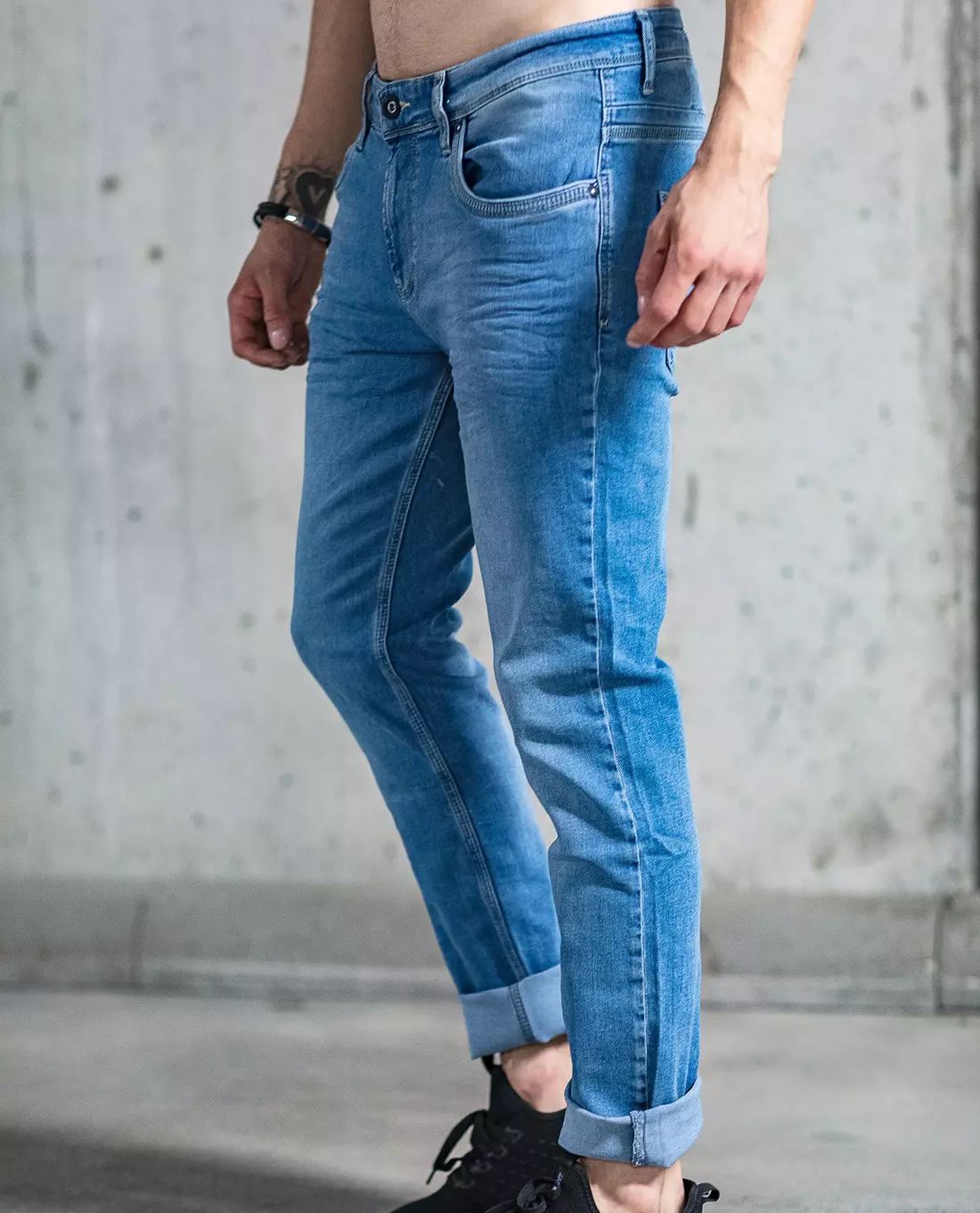 Slim Fit Jeans Denim Blue L32 Rusty Neal