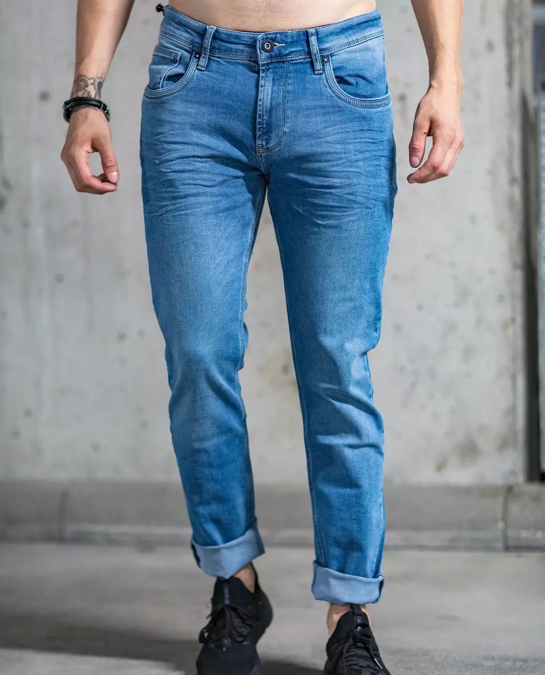 Slim Fit Jeans Denim Blue L32 Rusty Neal
