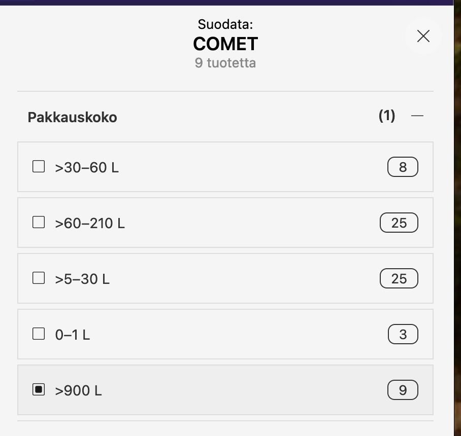 listaustulokset